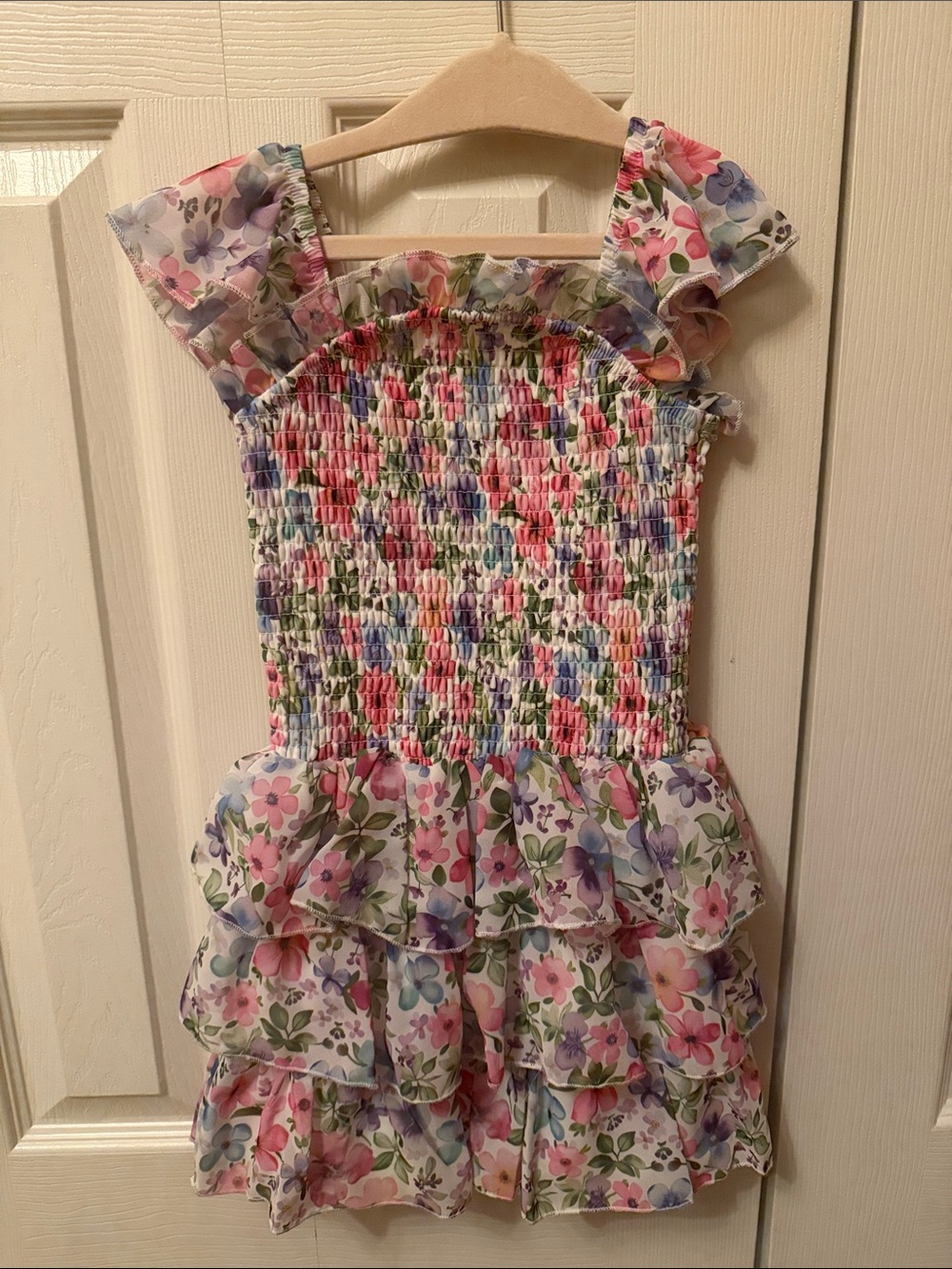 Badgley Mischa Girls Floral Ruffle Sundress size 5T - never worn